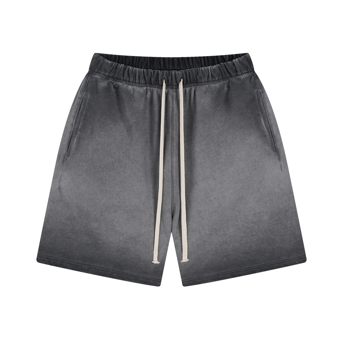 Stylische Washed Grau Baumwoll-Shorts für Herren – Lässiger Relaxed-Fit Sommerlook