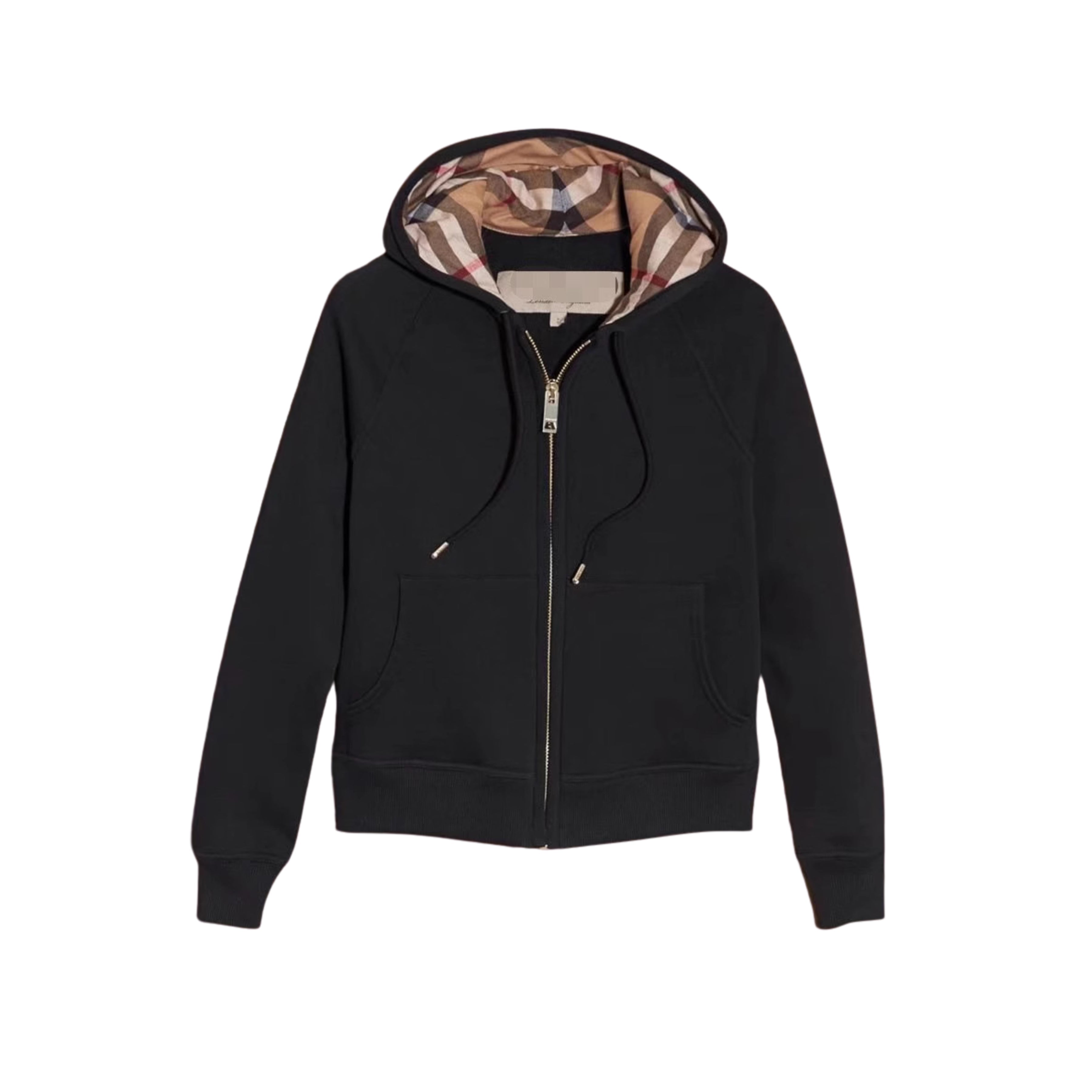 Karierte Zip-Hoodie: Bequemer Fleece-Kapuzenpullover mit lässigem Karofutter