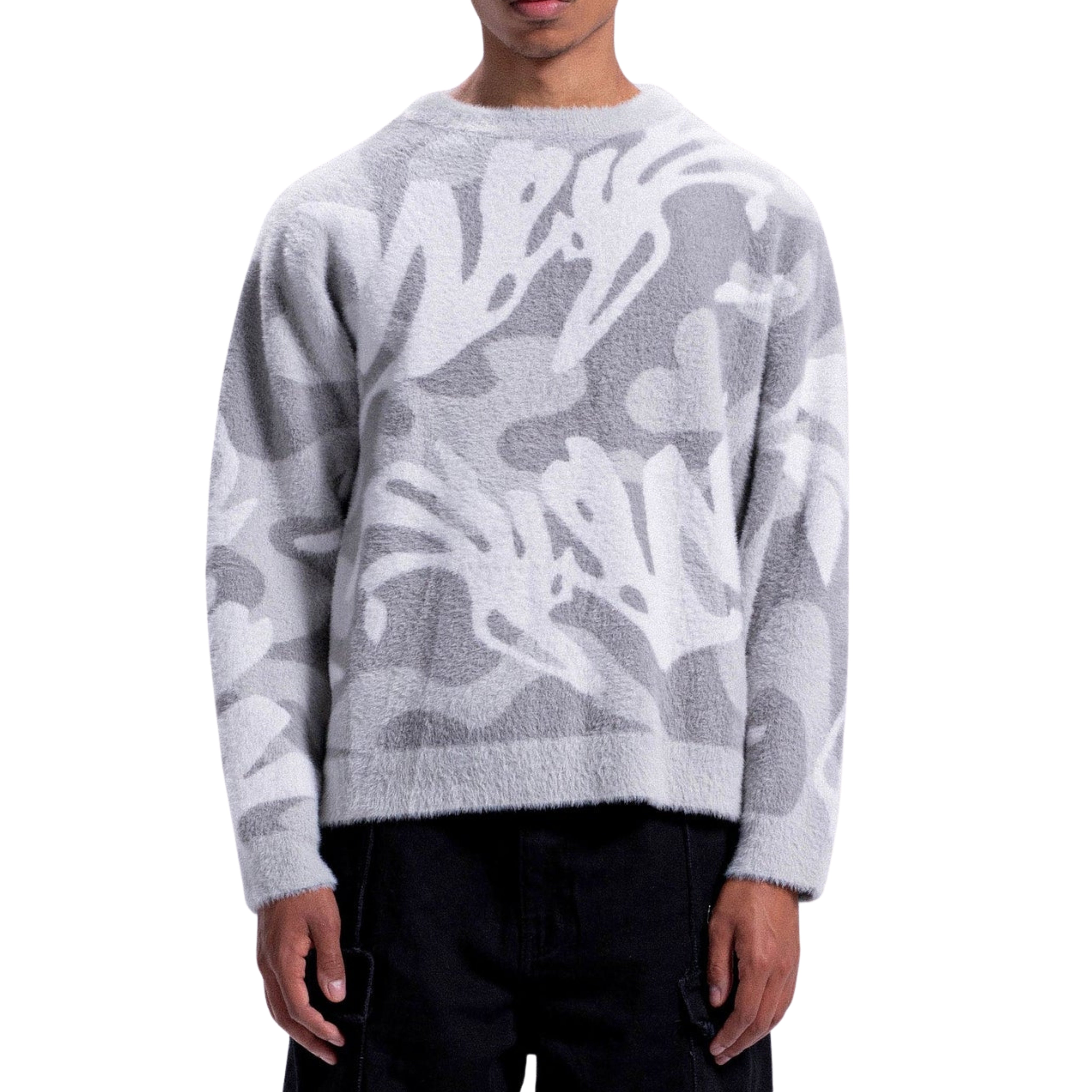 Gemütlicher Camo Fluffy Pullover für Herren & Damen – Weich, Warm, Entspannter Schnitt