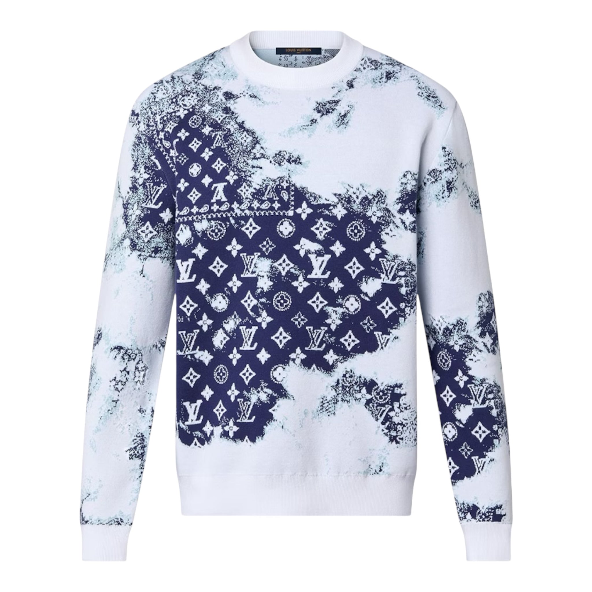 Komfortabler Blauer Herren-Pullover: Eleganter Strick-Sweater mit Rundhals