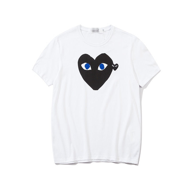 Hochwertiges CDG Herz T-Shirt: Bequemer Baumwoll-Sommer-Look für Herren und Damen