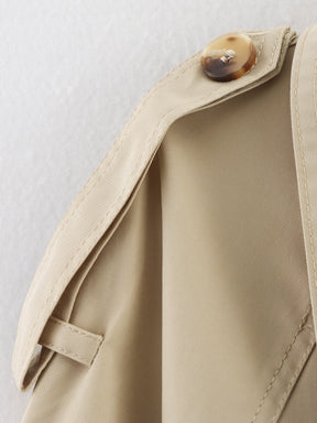 Moderner Caliante Damen Cropped Trenchcoat in Beige und Schwarz