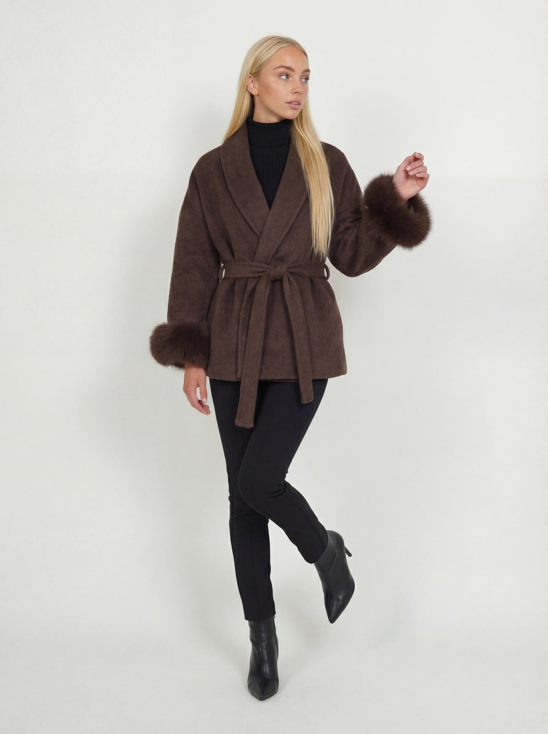 Bella Léa wool coat braun