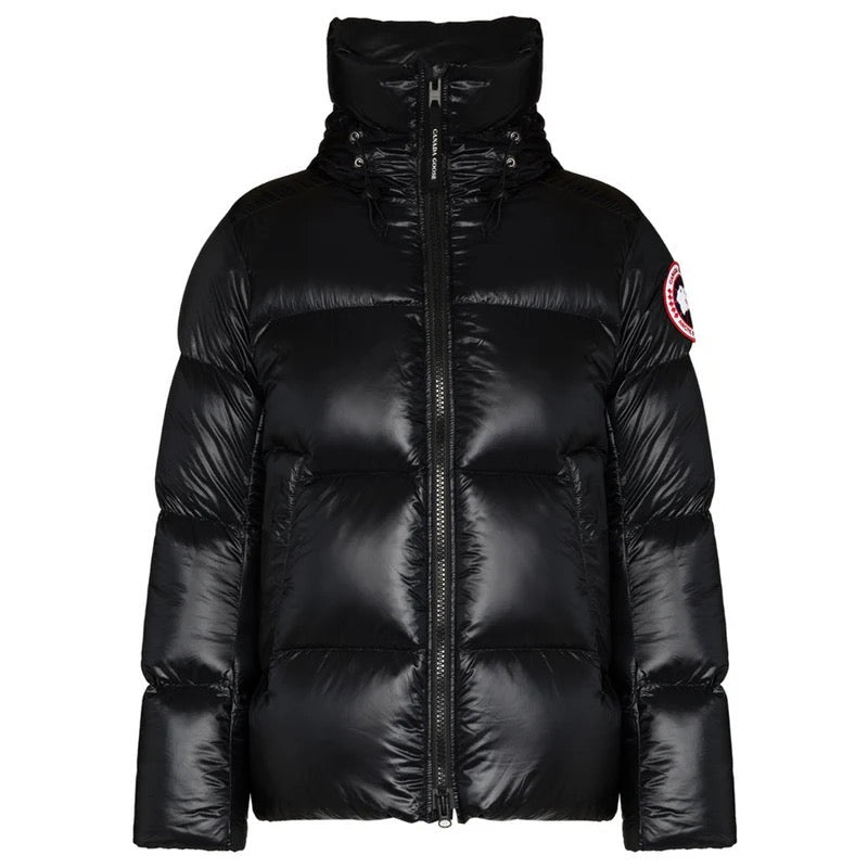Glänzende Damen Steppjacke Puffer Top Moderne Warme Wasserabweisende Winterjacke