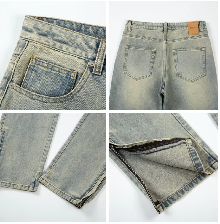 Aria Zip Denim Hose