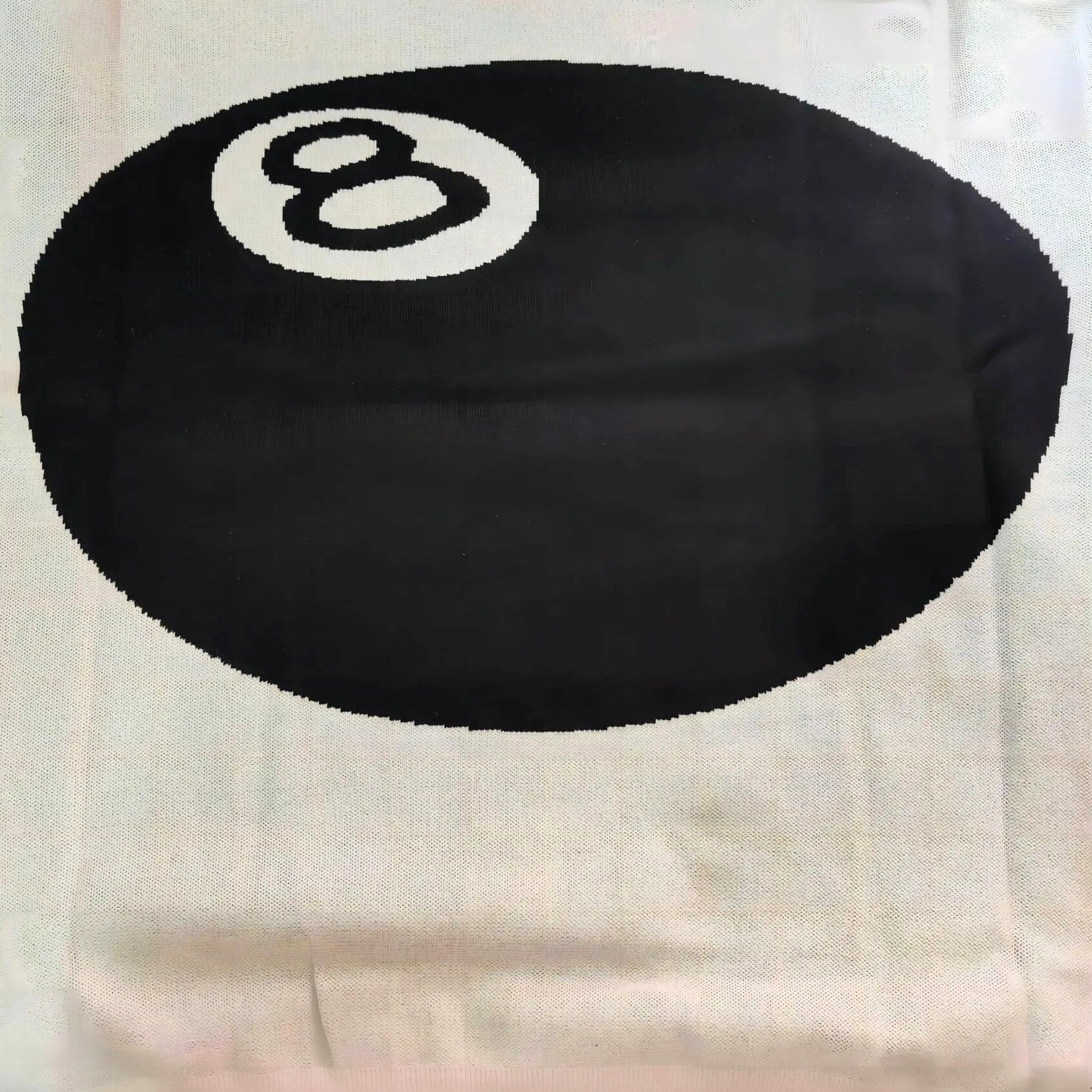 Lässiger 8-Ball Strickpullover: Weicher, Bequemer Vintage-Grafik-Sweater für Herren