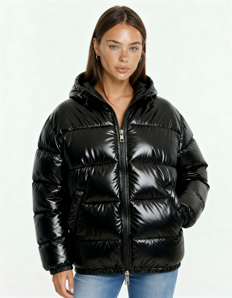 Viral Bella Léa Pufferjacke - Unisex schwarz, rot & grün