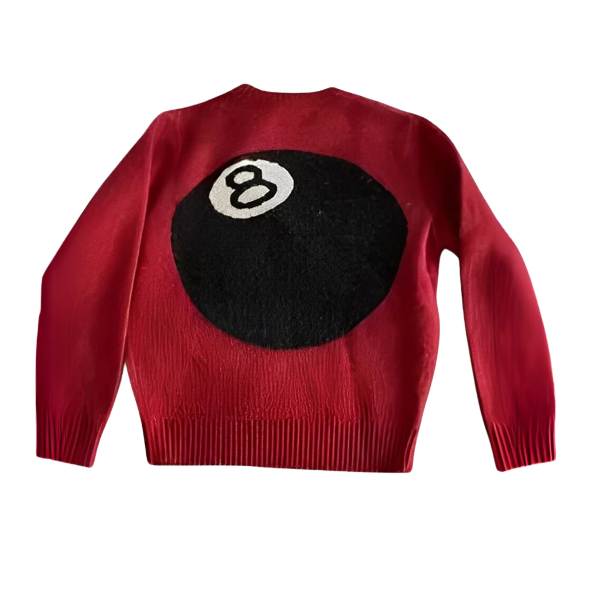 Lässiger 8-Ball Strickpullover: Weicher, Bequemer Vintage-Grafik-Sweater für Herren