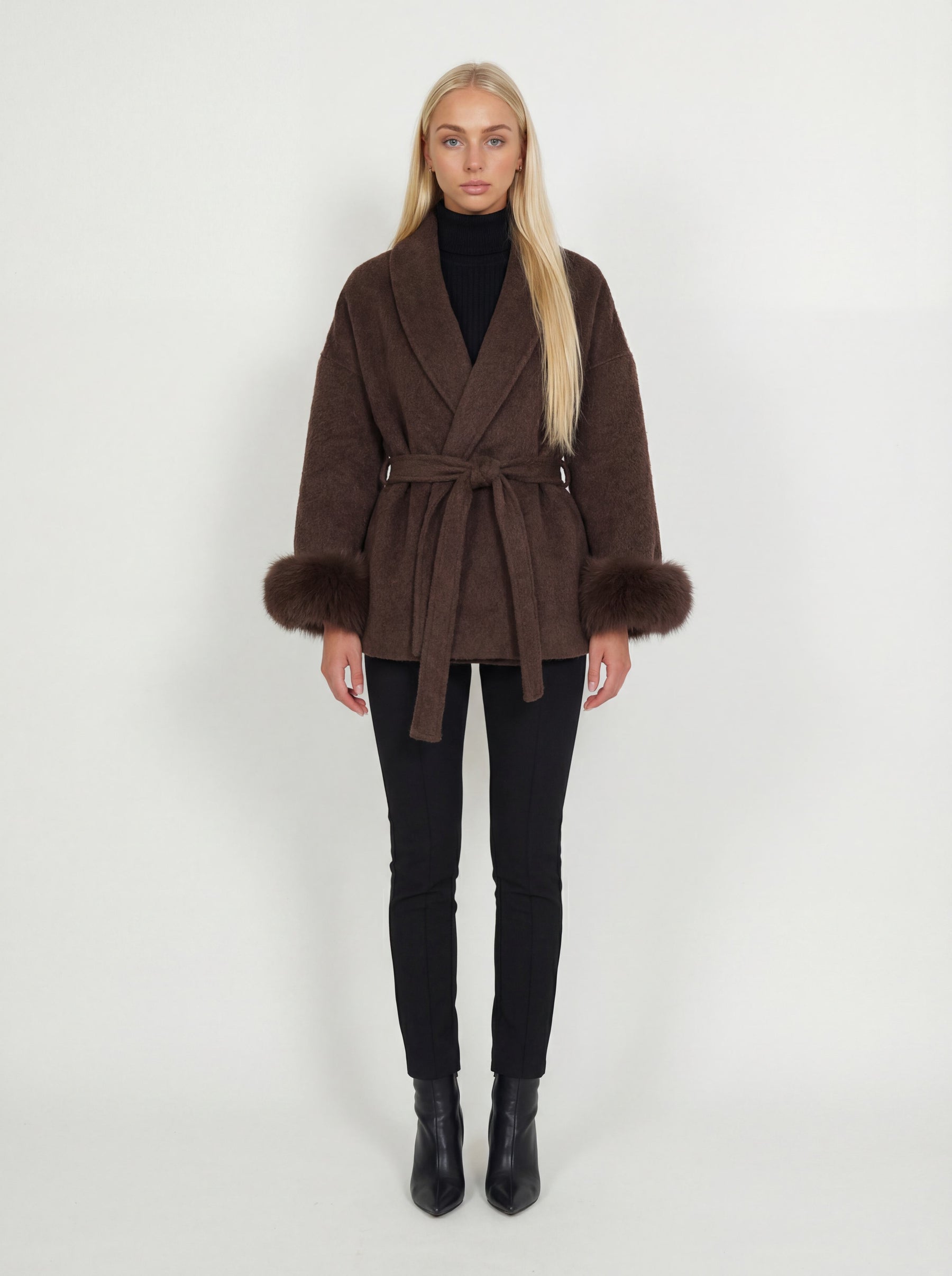 Bella Léa wool coat braun