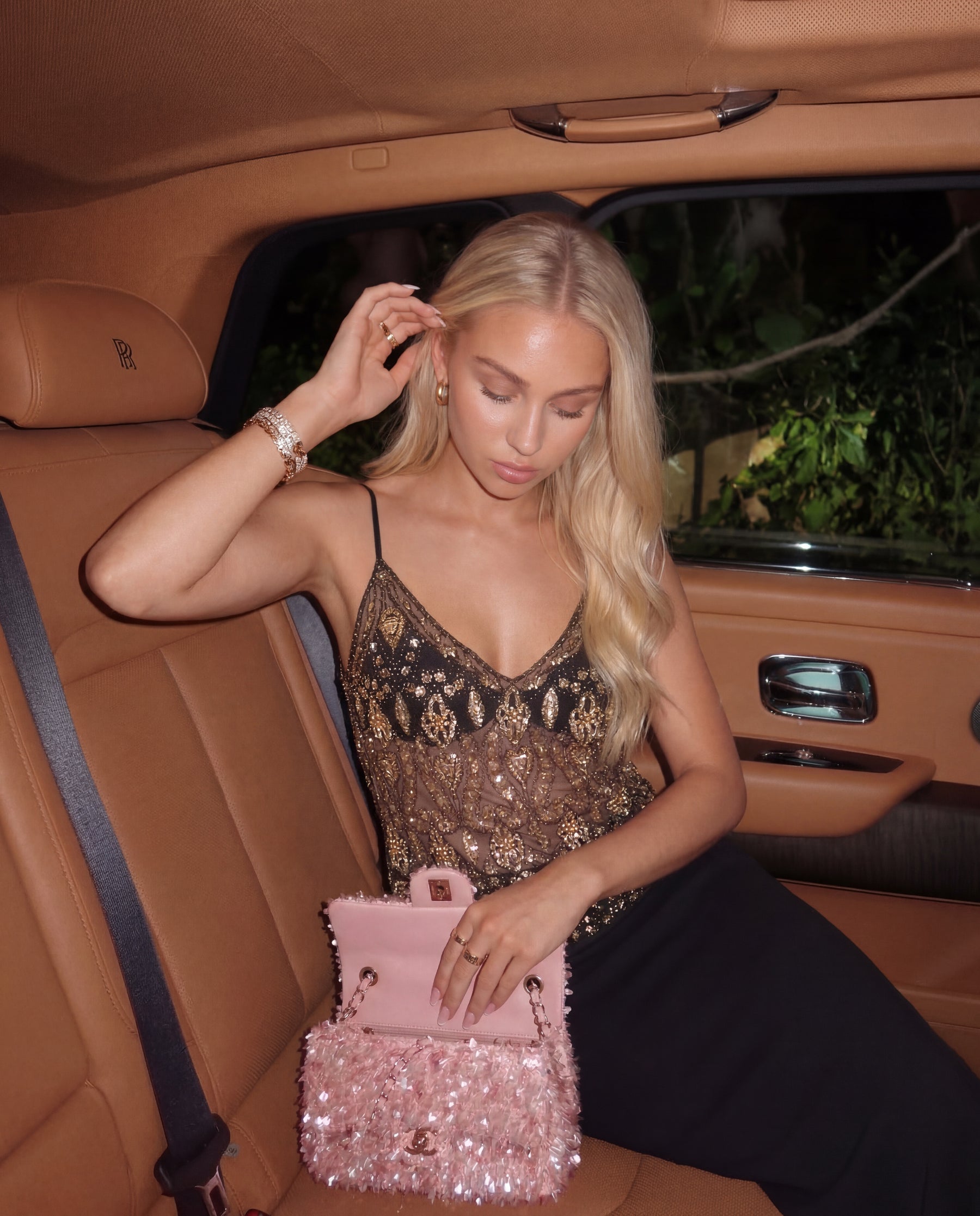 Léa embellished Top gold