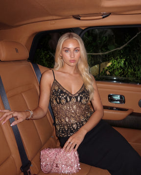 Léa embellished Top gold