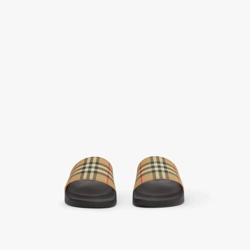 Beige Slide Schuhe