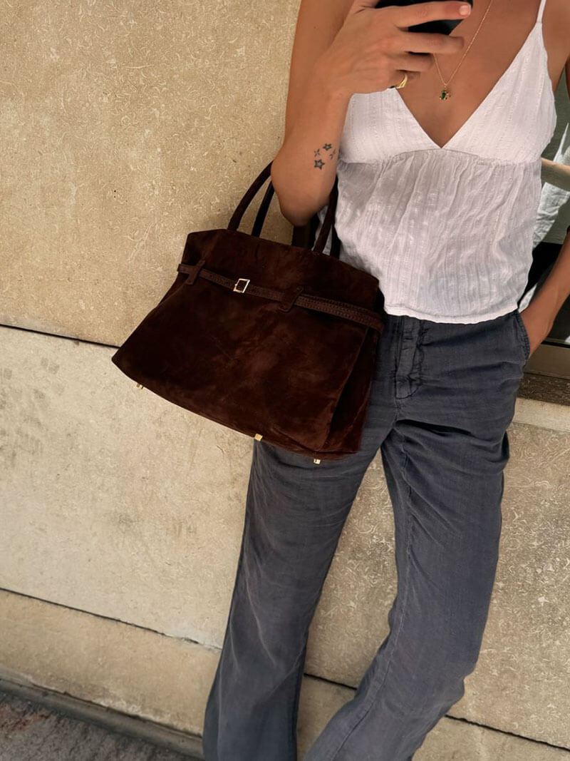 Dalila Vegane Wildleder Tote Bag – Elegante Große Handtasche Damen