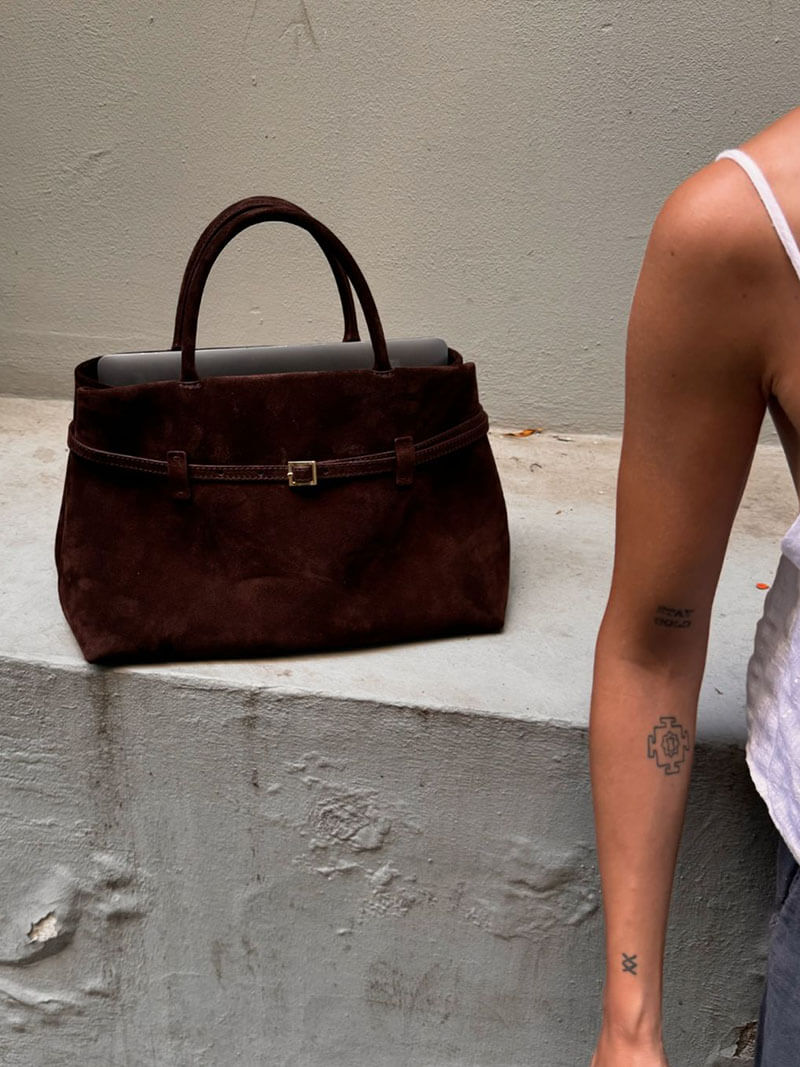 Dalila Vegane Wildleder Tote Bag – Elegante Große Handtasche Damen
