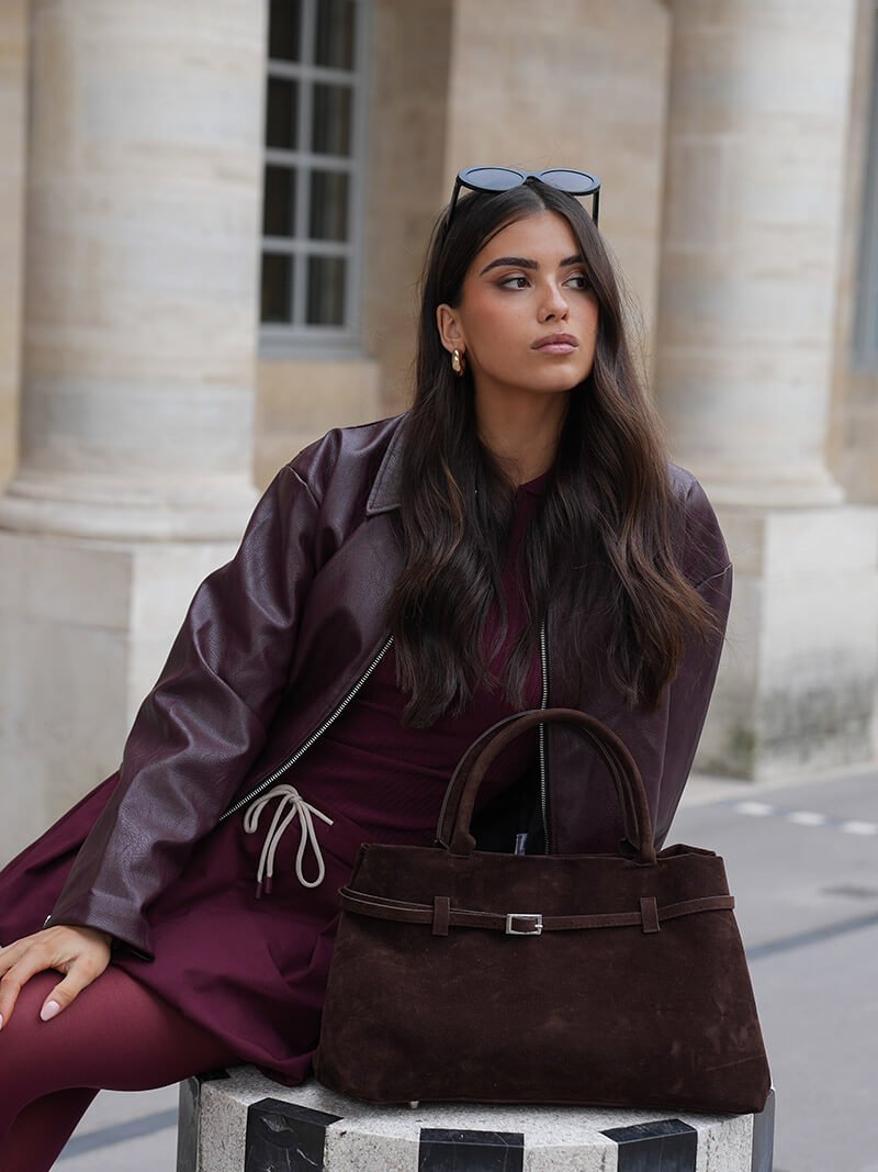 Dalila Vegane Wildleder Tote Bag – Elegante Große Handtasche Damen