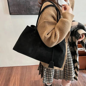 Joan Vegane Wildledertasche Große Schultertasche für Damen in Trendfarben 2025