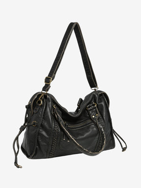SOERA Tanja Schultertasche Damen aus veganem Leder in Schwarz