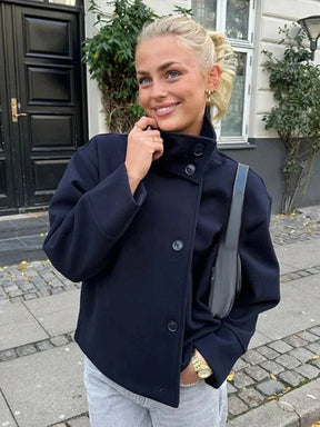 Rosalia Elegante Damenjacke mit Stehkragen für den herbstlichen Streetstyle